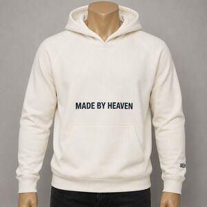 Seek Jesus Made By Heaven Hoodie Cream Graphic Streetwear Fleece Sweatshirt